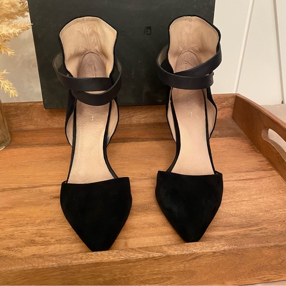 Joe’s Jeans LANEY ankle wrap  in Black with pointed toe - Picture 6 of 14